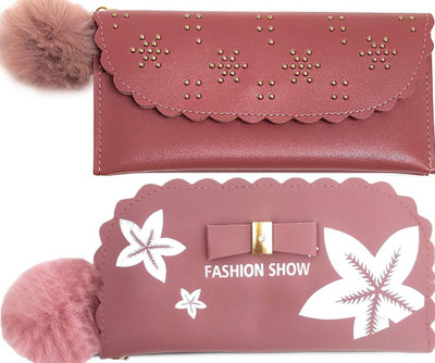 Mahabal Casual, Party, Formal Pink, Pink  Clutch(Pack of: 2)