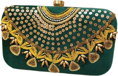 Zari and Fashion Party Green  Clutch