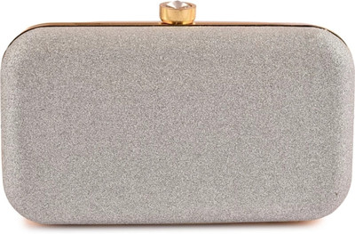 HouseOfCommon Casual, Formal, Party, Sports Silver  Clutch