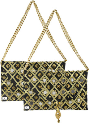 KUBER INDUSTRIES Party Black  Clutch