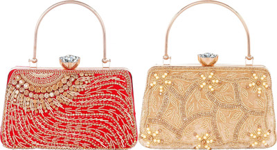 Seamount Party Gold, Pink, Gold  Clutch(Pack of: 2)