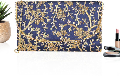 KUBER INDUSTRIES Party Blue  Clutch