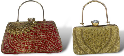 Seamount Party Red, Gold  Clutch(Pack of: 2)