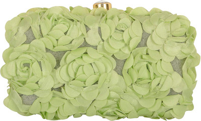 Tooba Handicraft Party Green  Clutch