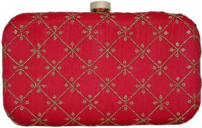 Tanishqa Creations Casual, Party Red  Clutch