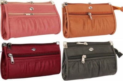 HouseOfCommon Casual Tan, Maroon, Black, Pink  Clutch