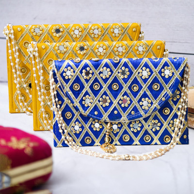 KUBER INDUSTRIES Casual Multicolor  Clutch(Pack of: 3)