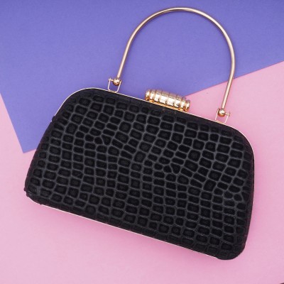 FOR THE BEAUTIFUL YOU Casual, Party Black  Clutch