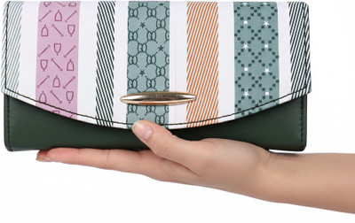 claspNclutch Casual, Formal Green  Clutch