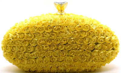 Tooba Handicraft Party Gold  Clutch