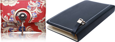 FLANKER Party, Casual Red, Black  Clutch(Pack of: 2)