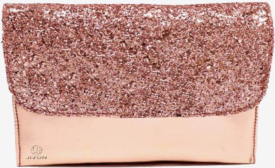 JIVON Casual, Formal, Party Peach  Clutch