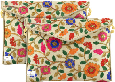 KUBER INDUSTRIES Party Multicolor  Clutch(Pack of: 2)