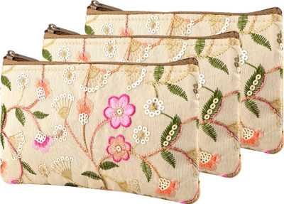 KUBER INDUSTRIES Casual Yellow  Clutch(Pack of: 3)
