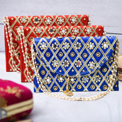 KUBER INDUSTRIES Casual Multicolor  Clutch(Pack of: 3)
