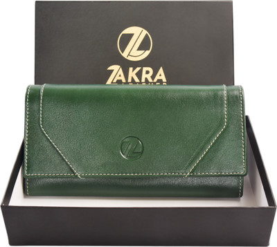 ZAKRALEATHER Casual Green  Clutch
