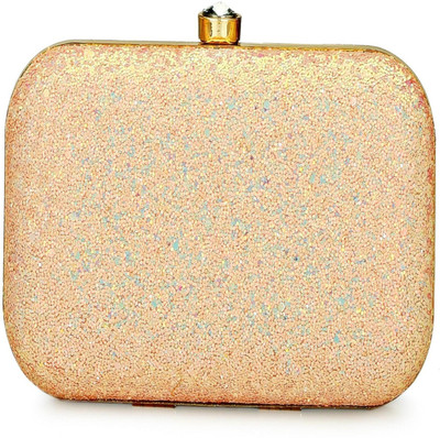 Tooba Handicraft Party Pink, White  Clutch