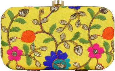 Tanishqa Creations Casual, Party Yellow  Clutch