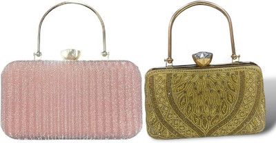 Seamount Party Pink, Gold  Clutch(Pack of: 2)