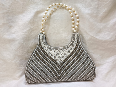Zari and Fashion Party Silver  Clutch