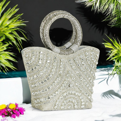Exotic Party Silver  Clutch