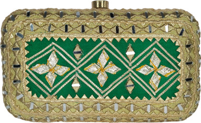 tanvir designer shop Party, Casual Green  Clutch