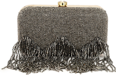 Zari and Fashion Casual, Party, Formal Grey  Clutch