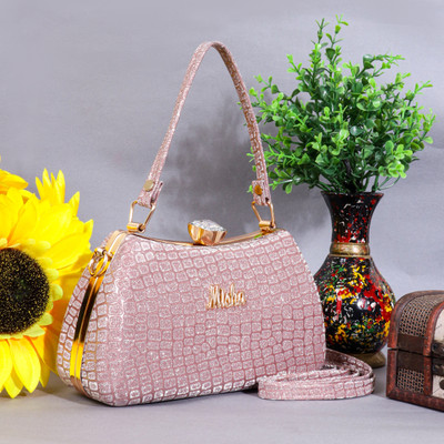 Misha Party, Formal, Casual Pink  Clutch