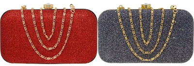 BABERWAL ENTERPRISES Casual, Formal, Party Multicolor  Clutch(Pack of: 2)