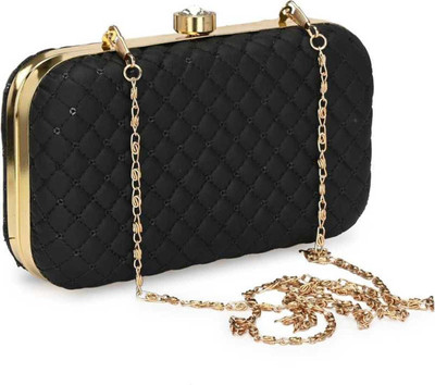 BABERWAL ENTERPRISES Casual, Party Black  Clutch