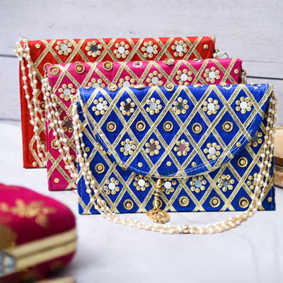 KUBER INDUSTRIES Casual Multicolor  Clutch(Pack of: 3)