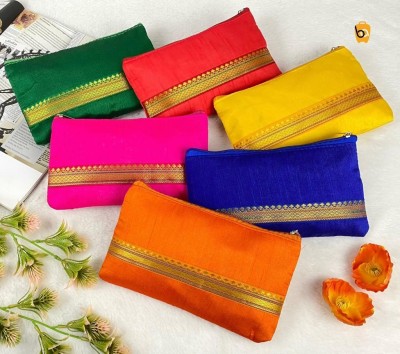 BAGSADDA Party Orange, Yellow, Pink, Red, Blue, Green  Clutch(Pack of: 6)