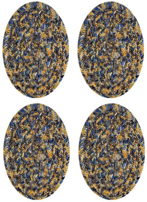 LADLI JEE Round Reversible Polyester Coaster(Pack of 4)