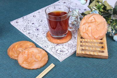 Vatsin Round Reversible Resin Coaster Set(Pack of 4)