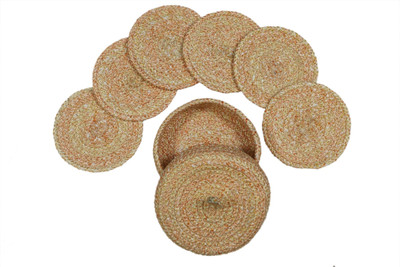 LADLI JEE Round Reversible Polyester Coaster Set(Pack of 6)