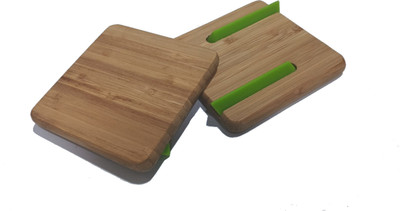Vastra Square Reversible Wood Coaster Set(Pack of 2)