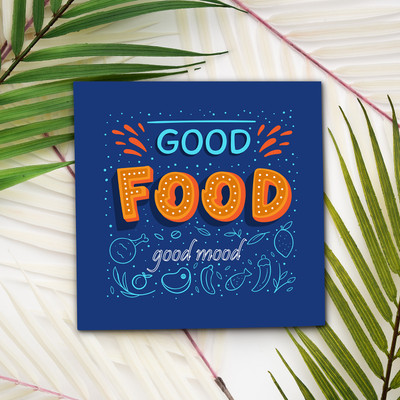 DecorTwist Square Medium Density Fibreboard Coaster Set(Pack of 2)