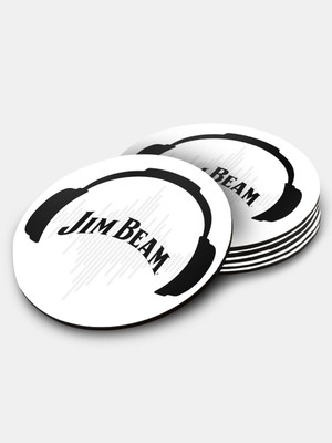 Macmerise Round Medium Density Fibreboard Coaster Set(Pack of 6)