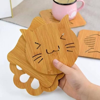 ShilpSukh Square Reversible Wood Coaster Set(Pack of 3)