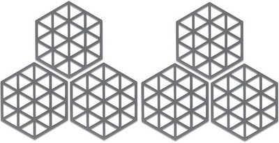 ShilpSukh Hexagon Reversible PVC Coaster Set(Pack of 6)