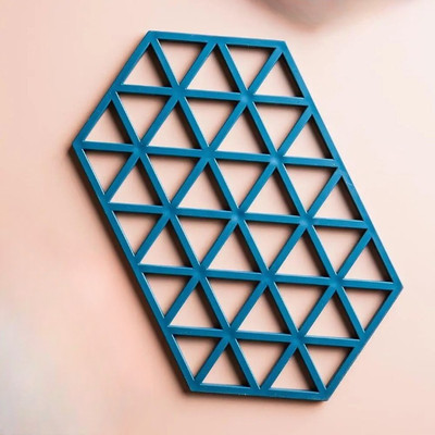 Dweloric Rectangle Reversible PVC Coaster(Pack of 1)