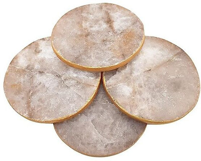 eshoppee Round Stone Coaster Set(Pack of 4)