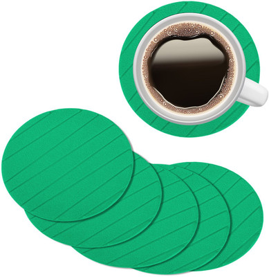 KUBER INDUSTRIES Round Reversible Rubber Coaster Set(Pack of 6)