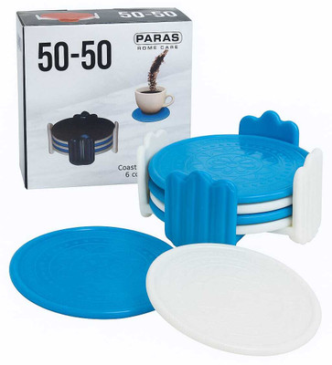 Paras Round Reversible PVC Coaster Set(Pack of 1)