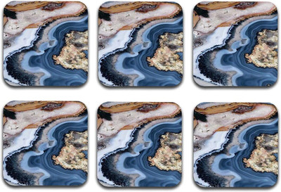 vpk Square Wood Coaster Set(Pack of 6)