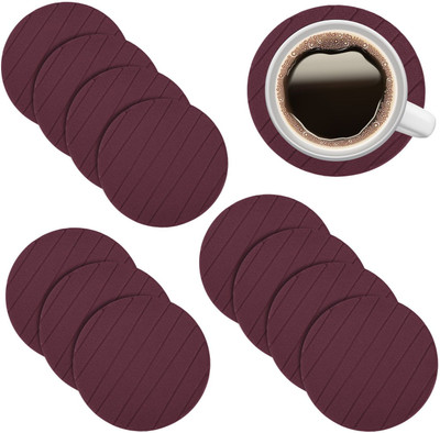 KUBER INDUSTRIES Square Reversible Rubber Coaster Set(Pack of 12)