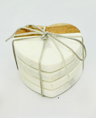 quastocra Heart Marble Coaster Set(Pack of 1)