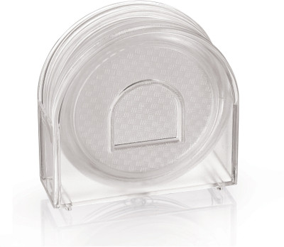 AAKAR Round PVC Coaster Set(Pack of 6)