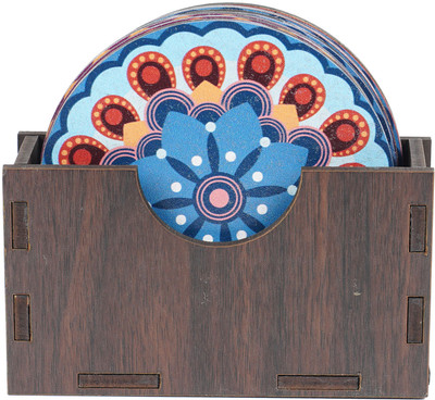 Flipkart SmartBuy Round Reversible Wood Coaster Set(Pack of 6)