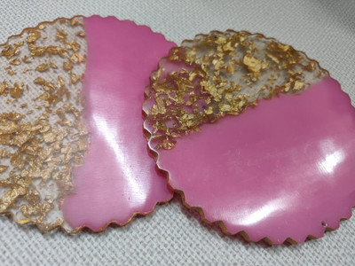 Sell plus Round Reversible Resin Coaster(Pack of 2)